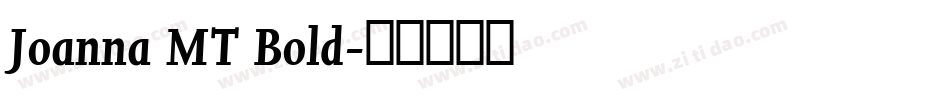 Joanna MT Bold字体转换
